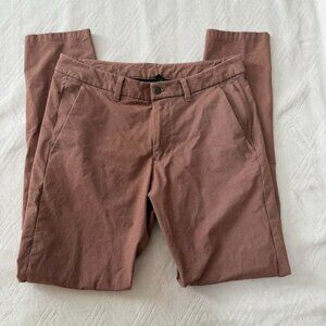 Lululemon Commission Sz 32 Slim Fit Pant Stretch Trouser Casual Chino Pink Red